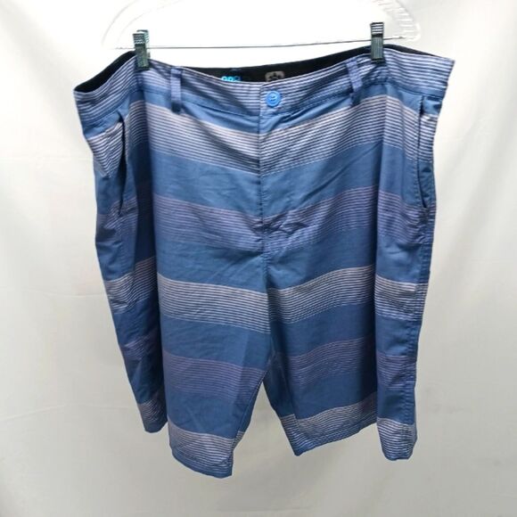 OP Oplex 4 Way Stretch Golf Performance Mens 44 Blue Striped Shorts. NWOT - Picture 1 of 10